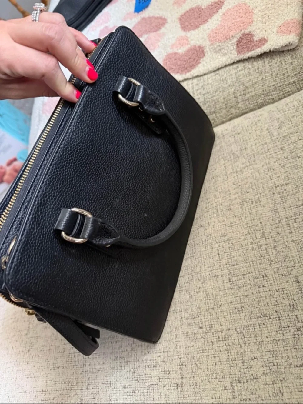 kate spade New York Black Leather Crossbody Satchel